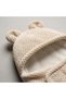 Unisex 0-12 Months Inner Fiber Plush Welsoft Eared Cream Outer Baby Swaddle & Blanket Winter Sleeping Bag - 2