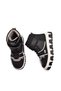 Urban Genuine Leather Boys' Lace-Up Boots with Zipper, Black - 8