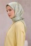 وشاح حريري - 4209-01، لون أخضر، قماش تويل. - 2