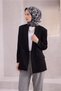 Silk Scarf - 4222-58 Black Twill