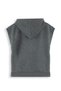 Boy's Slogan Printed Gray Hooded Sleeveless Sweatshirt 6-11 Years - 5
