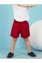 Red Boy's Gabardine Shorts with V Pocket