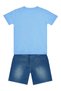 Let's Play Navy Blue Boy's Summer T-Shirt Denim Shorts Set - 4