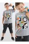 Cool Animals Black Boys Summer T-Shirt Capri Shorts Set