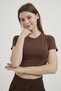 Armalife 1642 bis neck short sleeve basic women's t-shirt - 2