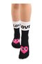 Girl's Heart Patterned Cotton Black 2-Pack Socks 4-11 Years - 2