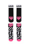 Girl's Heart Patterned Cotton Black 2-Pack Socks 4-11 Years - 3