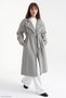 Herringbone White Stamp Coat
