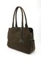 Women's Khaki Suede Long Strap Hand and Shoulder Bag - 4