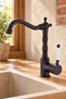 Verona Black Kitchen Sink Faucet Porcelain Arm