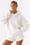 Unisex Oversize Sweatshirt Hoodie Basic White – Hooded, Kangaroo Pocket, 3 Threaded Straps