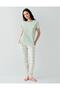 Mother & daughter pajama set - women's and kids' pajamas sold separately | 100% cotton green patterned - 5