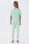 Mother & daughter pajama set - women's and kids' pajamas sold separately | 100% cotton green patterned - 4
