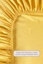 Fitted Sheet Set Double Size 100% Cotton Ranforce (160X200 cm) Yellow - 3
