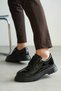 Kb-x6 kuback coal patent leather men's daily shoes