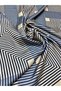Scarf Blue Ecru Striped Scarf 70*70 - 6