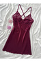 Satin Double Plum Nightgown and Robe Set - 6