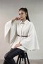 Poncho Off-White Original Cashmere Cape Off White - 2