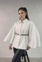 Poncho Off-White Original Cashmere Cape Off White - 4