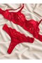 Red Soft Lace Bralet Set - 2