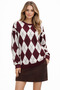 Pattern Detailed Standard Size Knitwear Sweater - 3