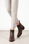 Suela Genuine Leather Zippered Women's Boots Brown - 3