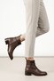 Suela Genuine Leather Zippered Women's Boots Brown - 2