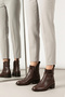 Suela Genuine Leather Zippered Women's Boots Brown - 6
