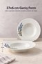 Lavender Single-Piece Porcelain Deep Pasta Plate, Risotto and Salad Serving Plate, 27 cm - 3