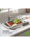 Adjustable, Foldable Sink Strainer – 6.3-Liter High-Capacity Fruit, Vegetable, and Pasta Strainer - 4