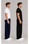 2 Pair of Men's Black/Navy Wide-Leg Sweatpants with Elasticated Hem, Side Pockets, and Relaxed Fit for Everyday and Sports Wear - 3