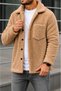 Men's 3-Piece Winter Outfit Set – Quilted-Lined Puffer Jacket + Buttoned, Oversized Plush Jacket + Brioche Knit Mock Neck Half-Zip Sweater - 2