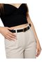 Set of 2 Genuine Leather Women's Buckled Belts, 2.5 cm, 2 Pieces - 5