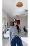 Gray Long-Sleeved Basic with Padded Shoulders - 2