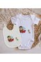 BK Kids Cute Captain-Themed Baby Bodysuit and Bib Gift Set - Model 2, 0–3 Months - 2