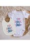 BK Kids "I Love You Dad" Design Baby Bodysuit and Bib Gift Set - Model 2, 9–12 Months - 2