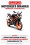 KTM 250 RC ABS-Compatible Cover (Gray with Red Stripes) Waterproof Motorcycle Cover, with Elastic Bands, Includes Carrying Bag - 2