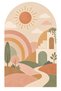 Bohemian Rainbow with Arch and Child on a Bicycle-Themed 2-Piece Kids' Room Wall Sticker Set - 3