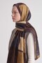 Mustard-Colored Wool-Silk Shawl with Mosaic Pattern - 2
