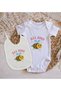BK Kids Bee Kind Designer Baby Bodysuit and Bib Gift Set - Model 1, 0–3 Months - 2