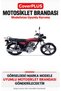 Kuba CG150 COMPATIBLE Cover (GRAY WITH RED STRIPES) Waterproof Motorcycle Cover, with Elastic Bands, Includes Carrying Bag - 2