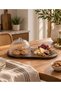 Oval Wooden Stand Cake Dome and Display Stand, Natural Wood, 23x45