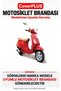 Vespa LX 150 3V i.e. Rear Bag Compatible (Gray with Red Stripes) Waterproof Motorcycle Cover, with Elastic Bands and Carrying Bag - 2