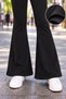 Flared Leggings with Brushed Inside Ruffles—Winter Girls' Casual, Comfortable for Everyday Wear - 3