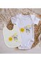 BK Kids "No Worries, My Aunt Will Take Care of It" Design Baby Bodysuit and Bib Gift Set - M 9–12 Months - 2