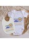BK Kids "I Love My Uncle" Designer Baby Bodysuit and Bib Gift Set - Model 1 - 2