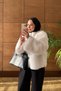 Premium Zipper-Front Plush Fur Jacket for Women: Short Cut, Wide Sleeves, Stylish Faux Fur Coat - 6