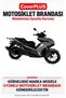 Rks Arome 125 COMPATIBLE Cover (Gray with Red Stripes) Waterproof Motorcycle Cover, with Elastic Bands, Includes Carrying Bag - 2