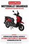 Compatible with the RMG Moto Gusto Panzer 125 Rear Bag (Gray with Red Stripes) Waterproof Motorcycle Cover, with Elastic Bands and Carrying Bag - 2