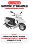 Mondial Ritmica 110 COMPATIBLE Cover (Gray with Red Stripes) Waterproof Motorcycle Cover, with Elastic Bands, Includes Carrying Bag - 2